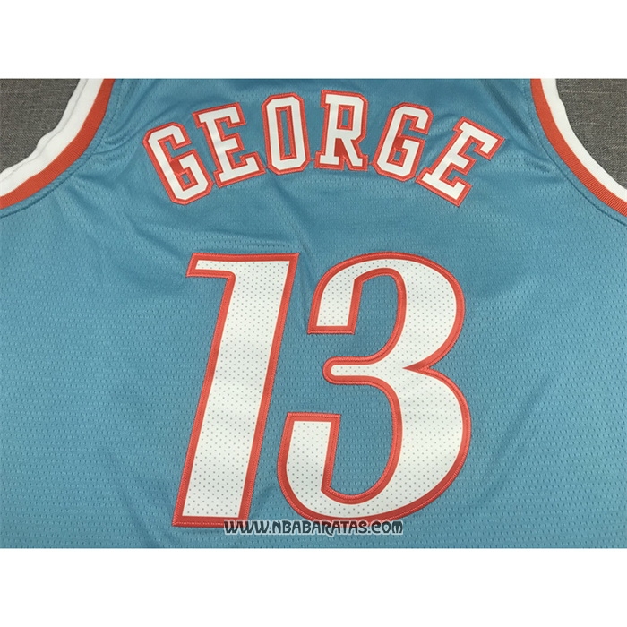 Camiseta Los Angeles Clippers Paul George #13 Ciudad 2021-22 Azul